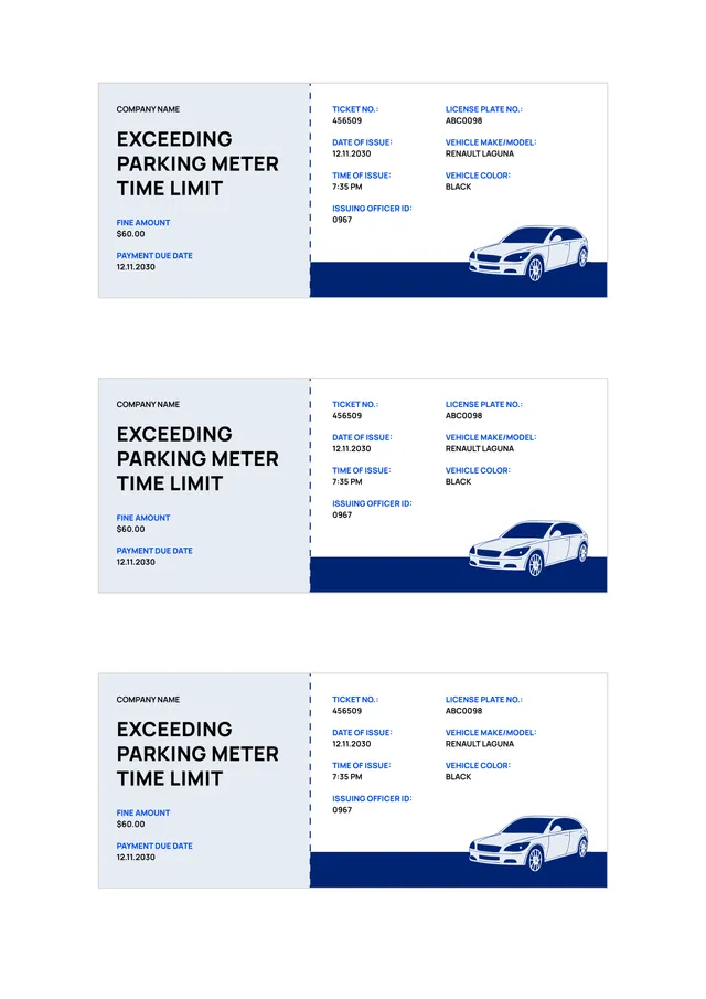parking-ticket form