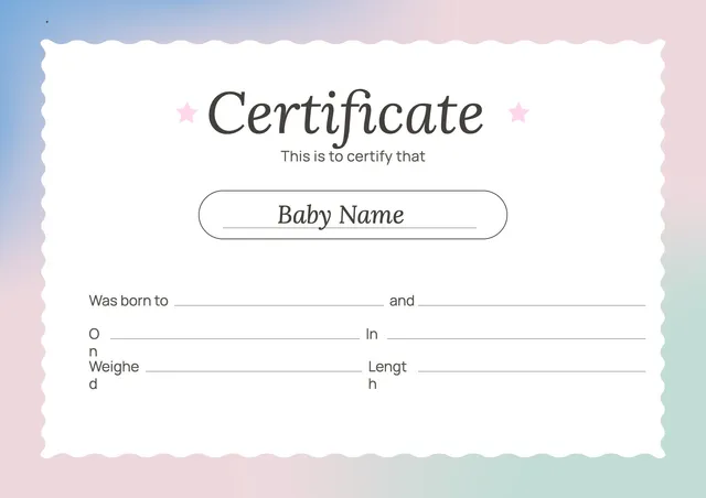 pastel-wave-birth-certificate form