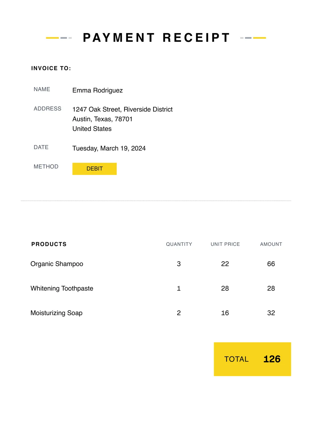 payment-receipt form