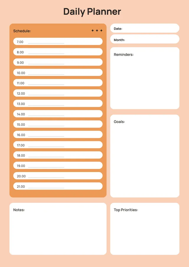 peach-daily-planner form
