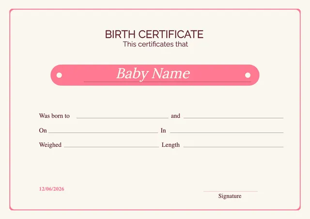 pink-ribbon-birth-certificate form