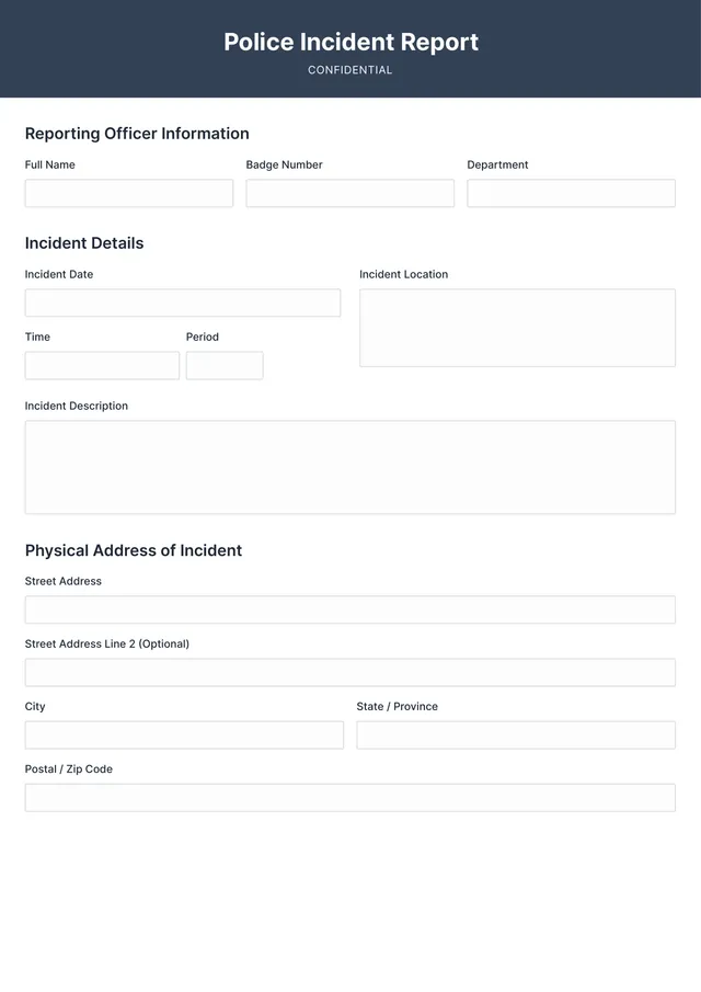 police-report form