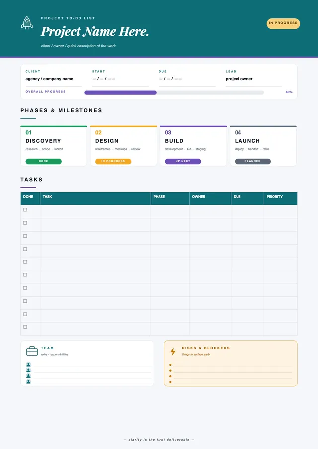 project-milestone-to-do-list form