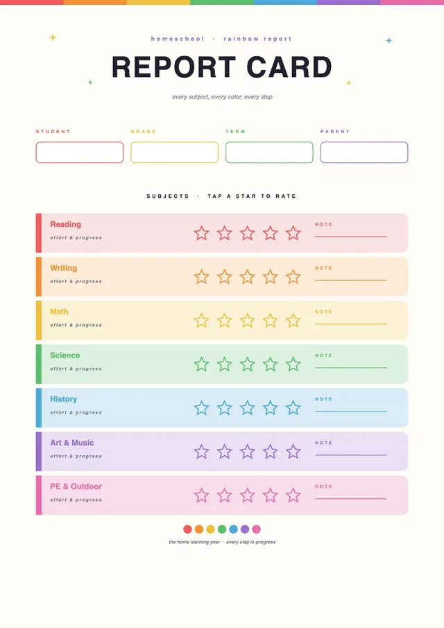 rainbow-homeschool-report-card form