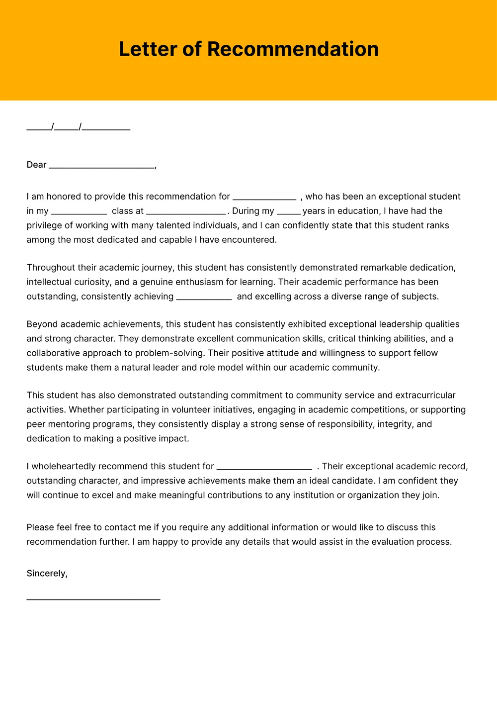 reference-letter form