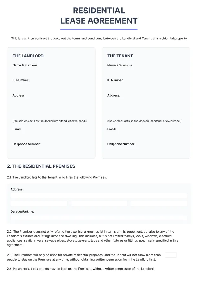 rental-agreement form