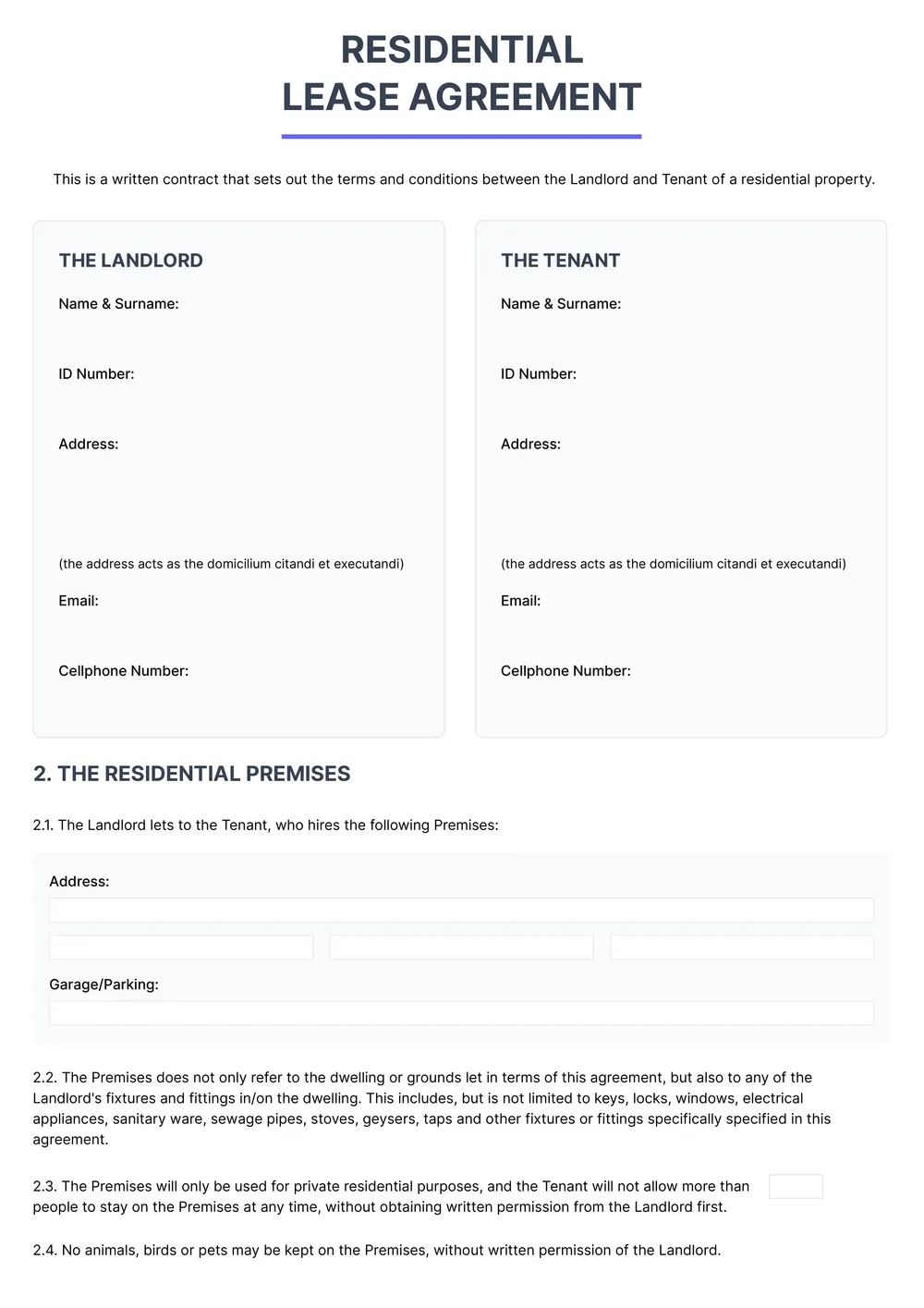 rental-agreement form