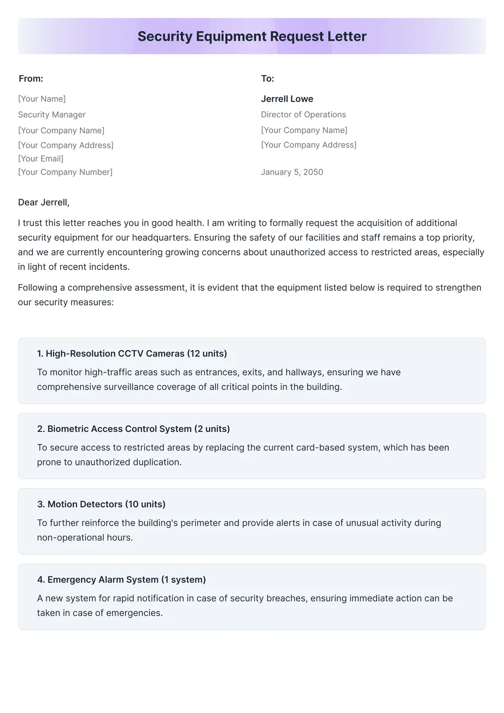 request-for-bid form