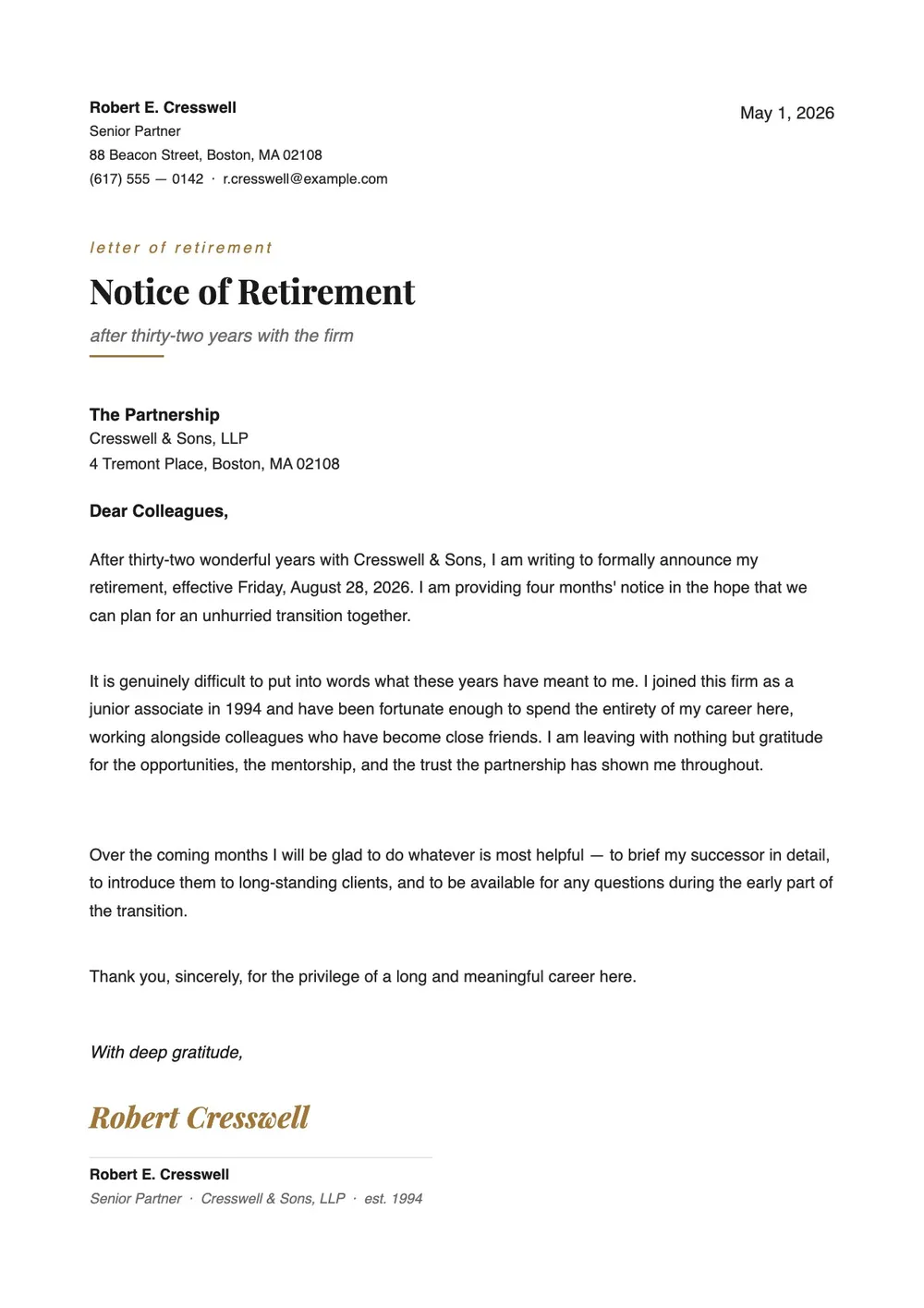retirement-resignation-letter form