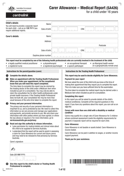 sa426 form