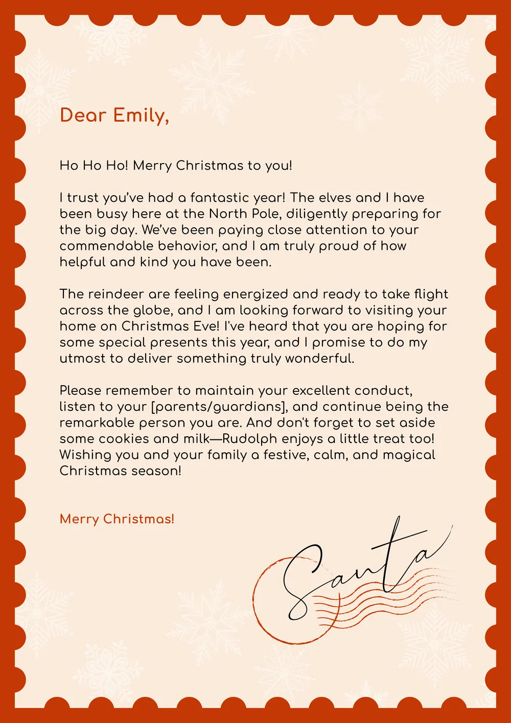 santa-letter form