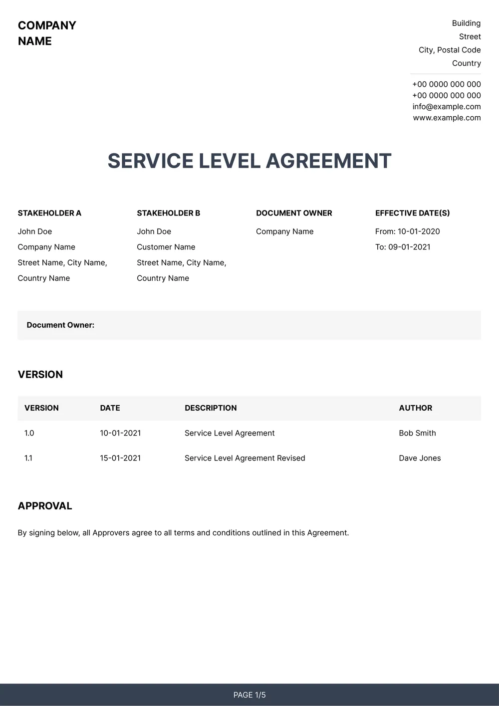 service-level-agreement form
