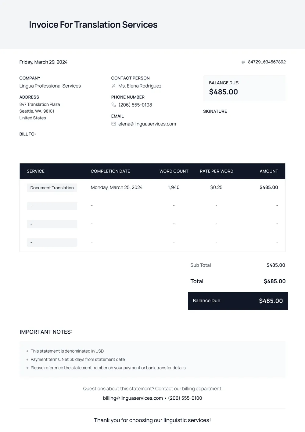 translation-services-invoice form