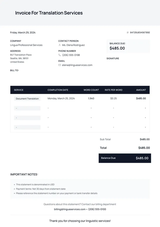 translation-services-invoice form
