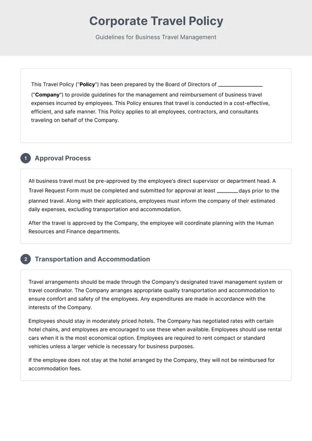 travel-policy form