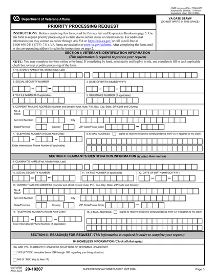va-20-10207 form