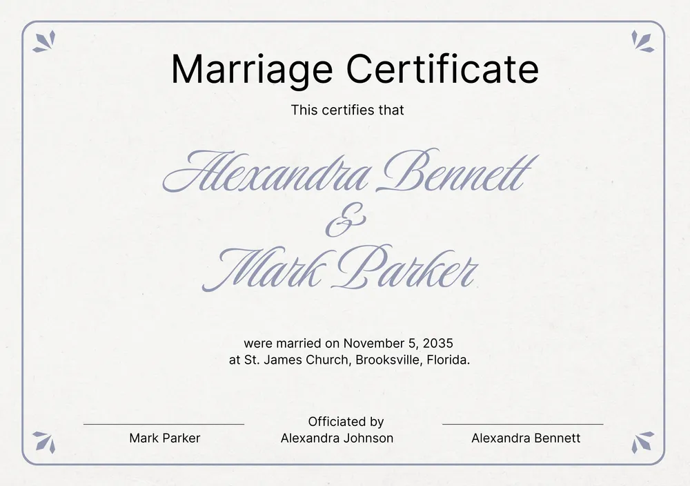 wedding-certificate form